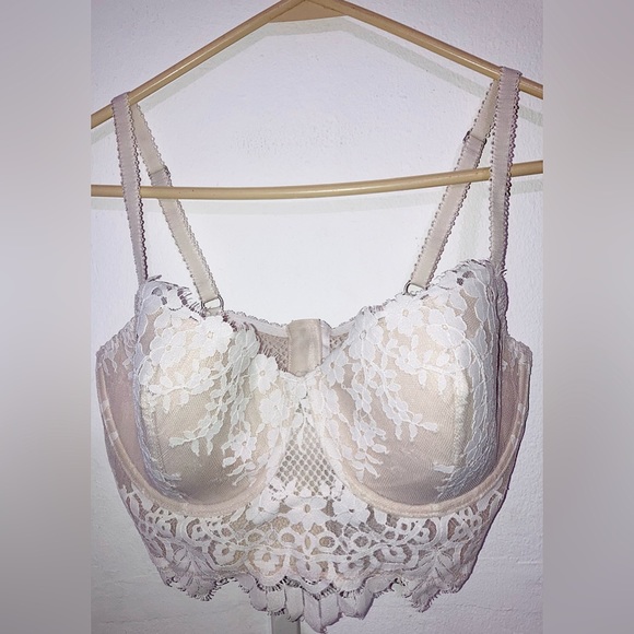 NWOT Bridal Ivory Victoria Secret Dream Angels 34DD - Picture 1 of 12
